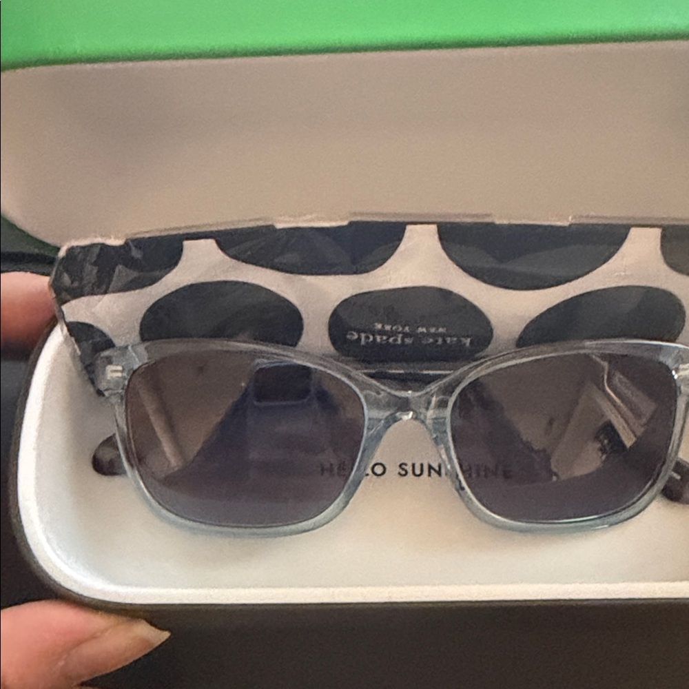 kate spade Clear Translucent Frame Sunglasses wit… - image 1